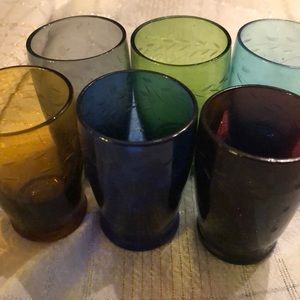 Mid Century Shot Glass Set of 6 Handblown Kelvin